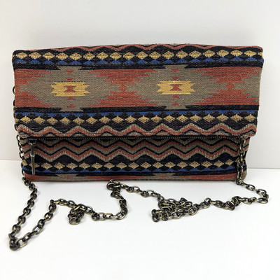 MODA LUXE Marrakesh Clutch Foldover Crossbody Boho Woven Zip Top Western Handbag