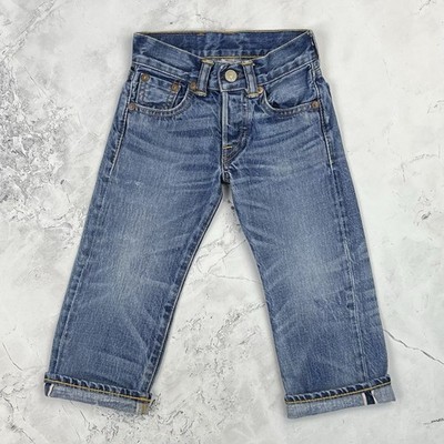 RRL Ralph Lauren blau Selvedge gerades Bein Denim Jeans Größe Alter 2T Kleinkind Kinder