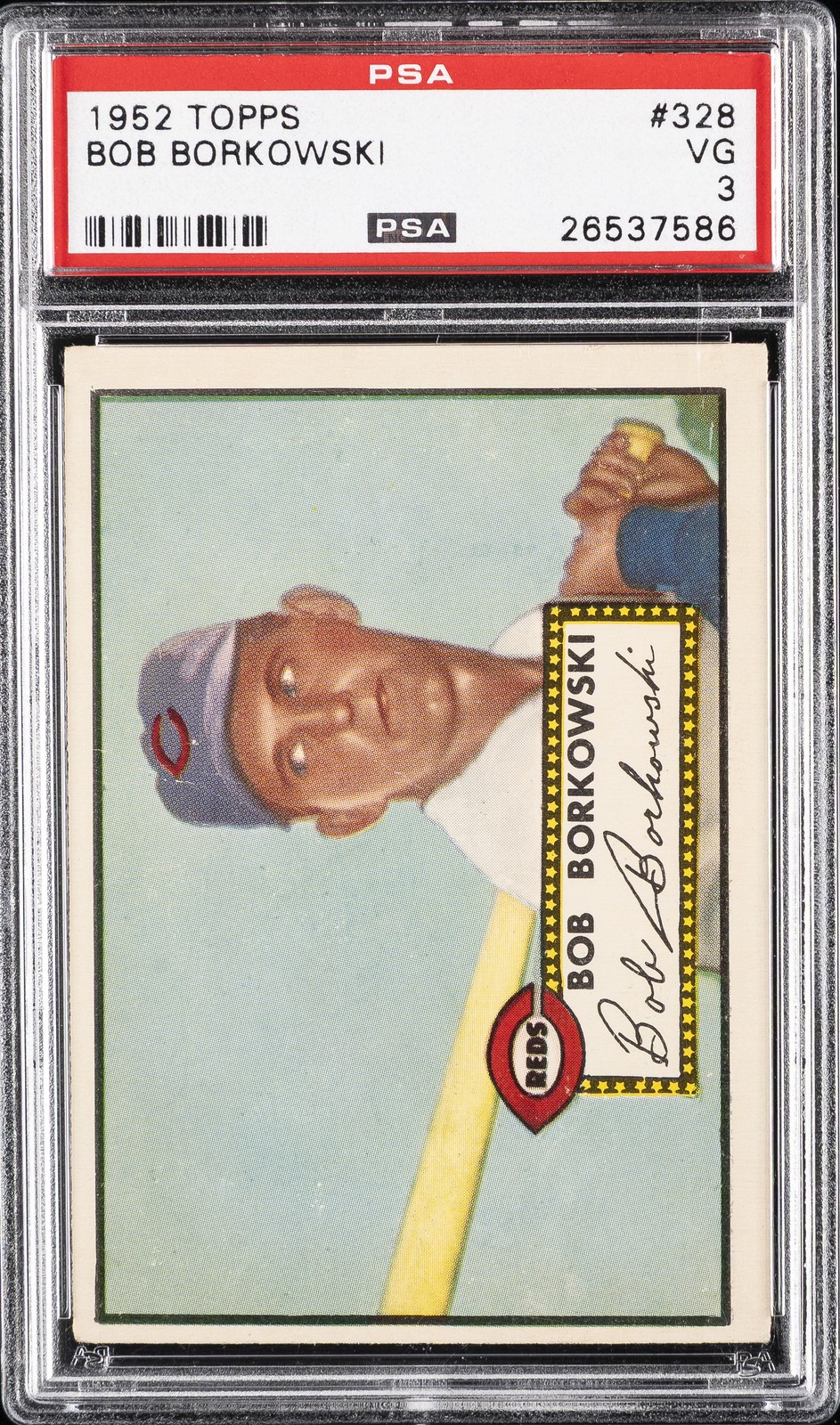1952 TOPPS #328 BOB BORKOWSKI PSA 3