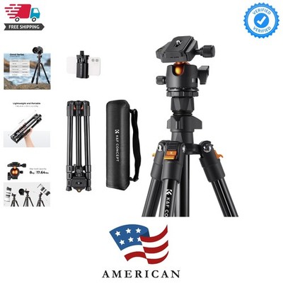 64 inch/163 cm Camera Tripod,Lightweight Travel Outdoor DSLR Tripods with 360...