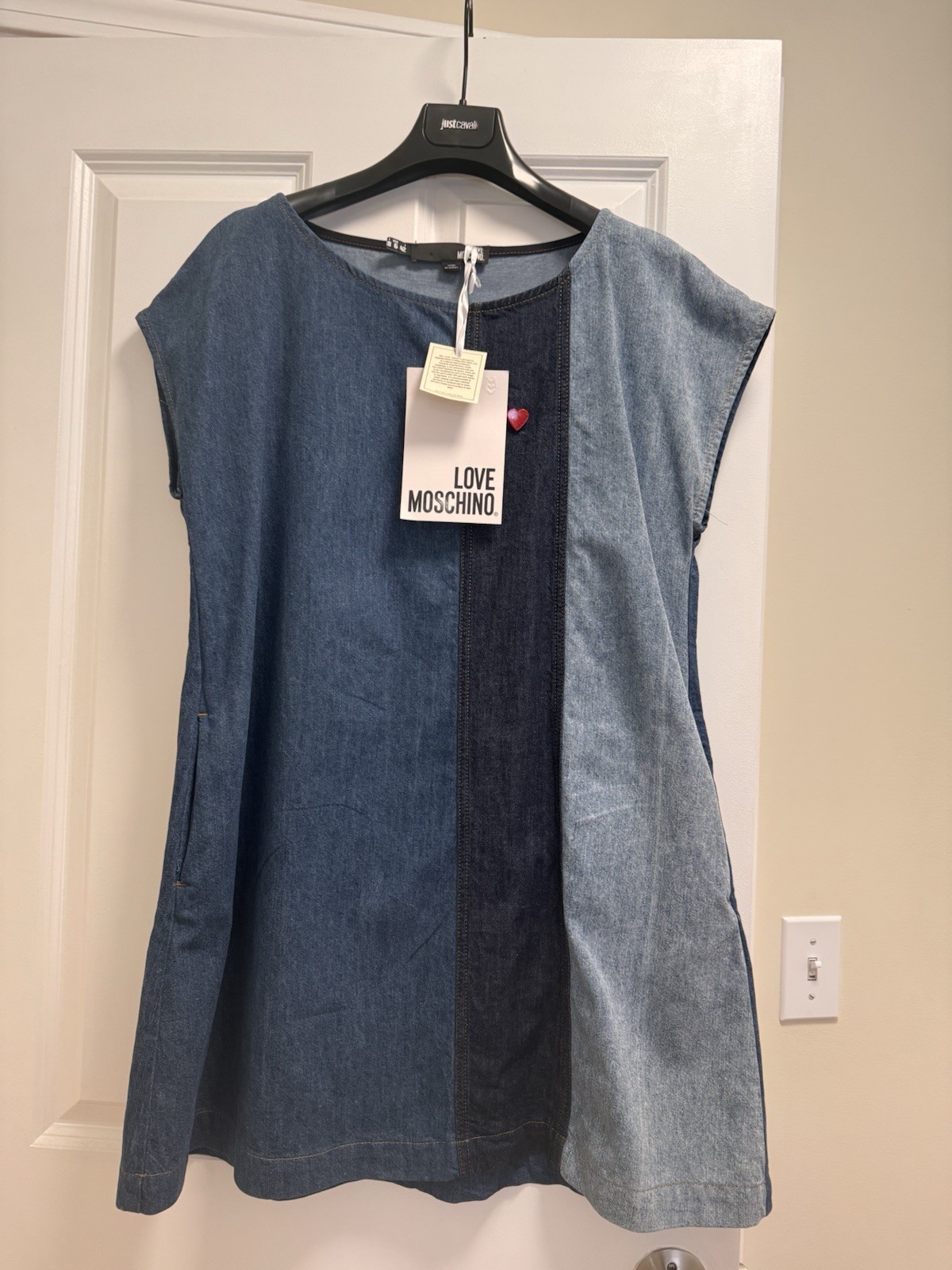 BRAND NEW WITH TAGS Moschino Jeans Stretch Denim Dress Size 42( Medium To Large)