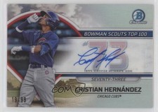 2023 Bowman Scouts Top 100 19/99 Cristian Hernandez Hernández #BTP-73 Auto jc3