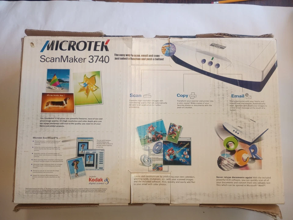 Microtek ScanMaker 3740 Flatbed Scanner New In Box Fr Shipping  - Image 2 of 4