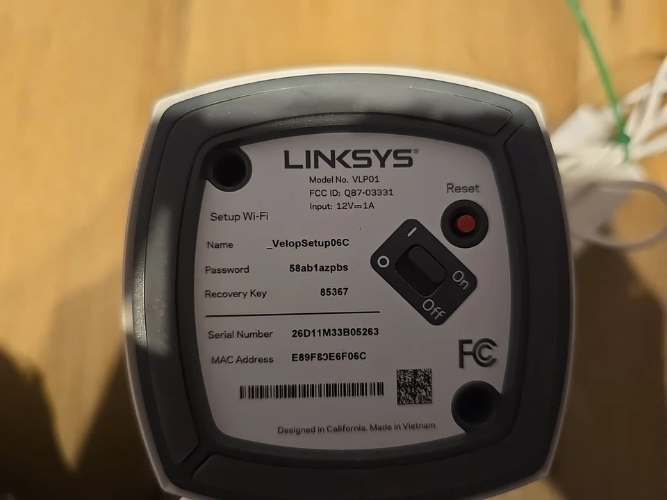 Linksys - Velop Mesh Router - Model VLP01  - AC1200 - Dual Band Wifi - Tested - Image 3 of 3