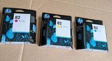 GENUINE cym LOT HP 82 INK 69ml C4911A C4912A C4913A DesignJet 500 800 exp 2022