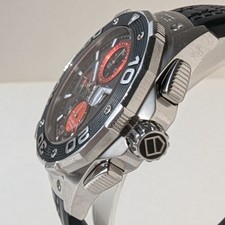 TAG HEUER AquaRacer Chronograph Calibre 16 47mm Rubber 500M Black Red 4