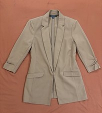 INC International Concepts Beige Blazer/ Suite Jacket Size XSmall