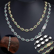 Women's Necklace Hip-Hop Jewelry Gifts Cuban Chain Fashion Bracelet Bangle New