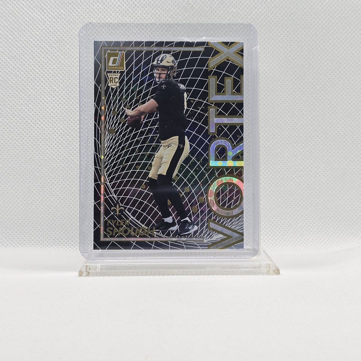 2025 Panini Donruss Vortex Tyler Shough #18 New Orleans Saints (RC
