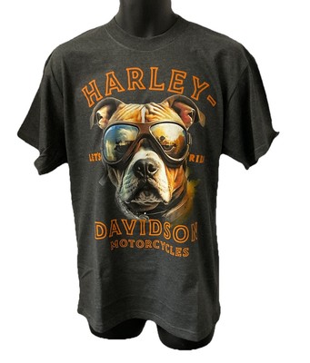 Harley Davidson Men's Buddy Let's Ride Short Sleeve T-Shirt Gray 3002411