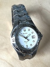 BONITO RELOJ BULOVA MARINE STAR ACERO INOXIDABLE C860257 BATERÍA NUEVA/JUEGO COMPLETO DE ESLABONES