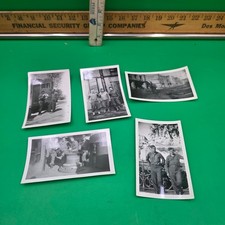 Vintage Lot of 5 Black White 2.75inx4.5in WWII Soldiers in Photos