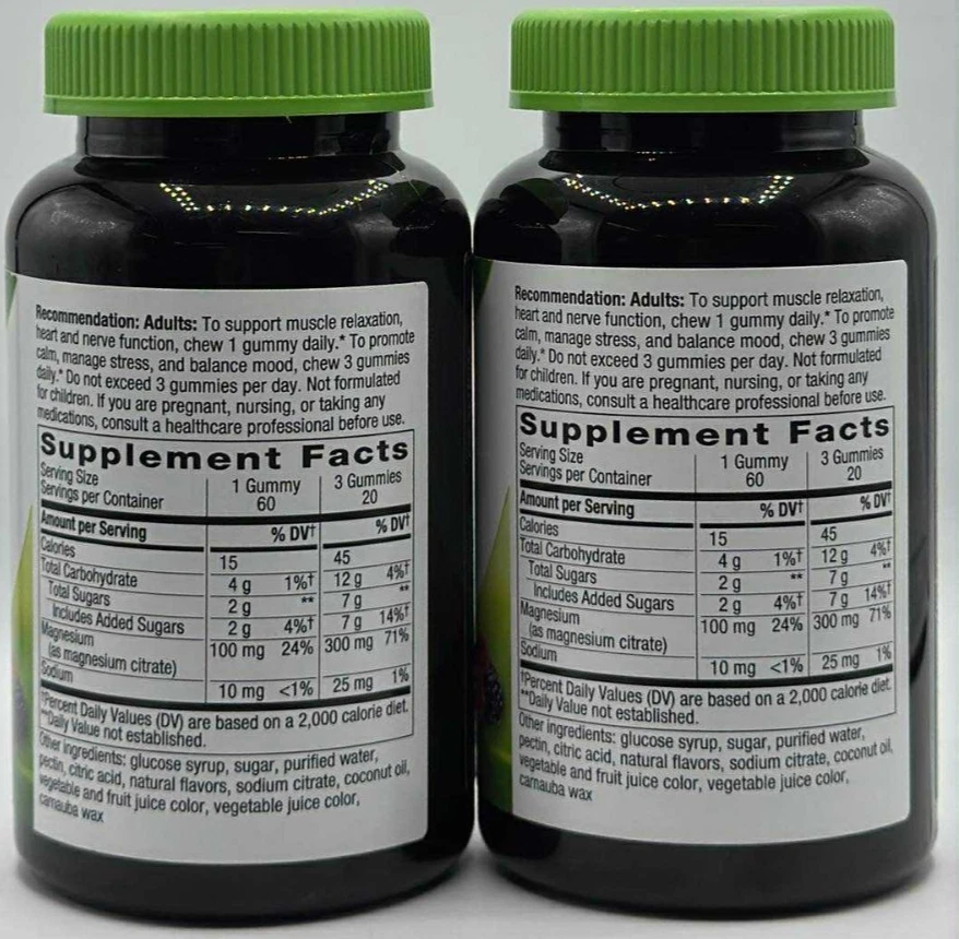 2PK Gominolas de Magnesio Nature's Way ~ BAYA MIXTA ~ 60 GOMITAS CADA UNA ~ CADUCIDAD 4/26+ Foto 2 de 2