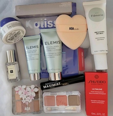 12 Pc Luxury BEAUTY/ MAKEUP Set- BLISS,ELEMIS, SOL DE JANEIRO, SHISEIDO ETC.