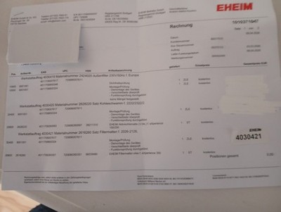 EHEIM eXperience 250, 120-250 Lt., wurde v. Werk getestet alles ok