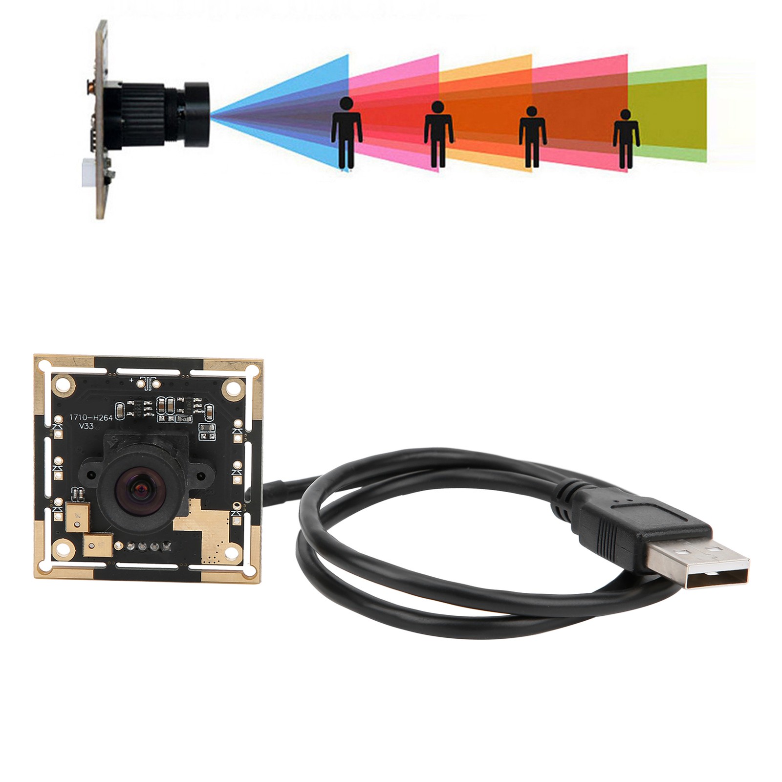 2MP HD Camera Module With 100° Field Of View For WinXP/Win7/Win8/Win10/OS
