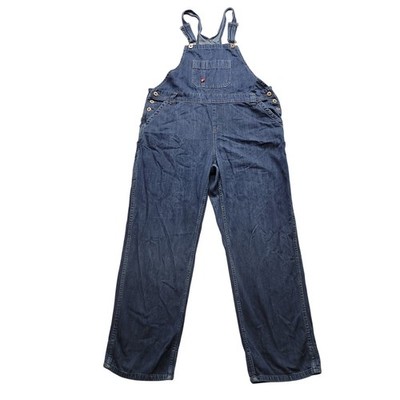 Dickies Denim Bib Overalls Men's Large Blue Carpenter Workwear Dungarees