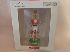 Hallmark Peanuts Snoopy Nutcracker Red Box Ornament - New