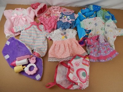 Baby Doll Accessories Dress Clothes Lot Bottle Robe Accessories Pacifier