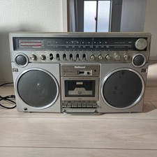 Rare National RX-5500 Radio Cassette Recorder, Silver, Working Condition