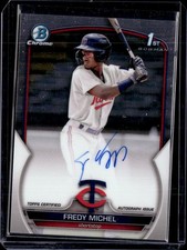 2023 Bowman Chrome #CPA-FM Fredy Michel Prospect Autographs