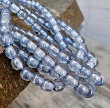 Denim Luster Czech Glass Beads 4mm Round 50 Pcs