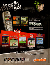 Gameloft 2003 Mobile Game Ad Nokia Splinter Cell Prince of Persia Vintage Print