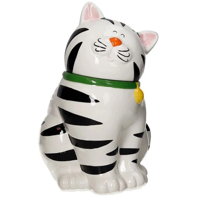 Barattolo Gatto BRANDANI Micio Biscottiera con Suono Miagola Dolomite 28 cm