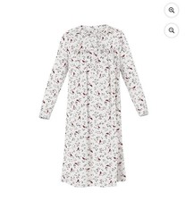 NWT ARIA Large Velvet Minky Fleece White Cardinal LONGER Nightgown Soft New