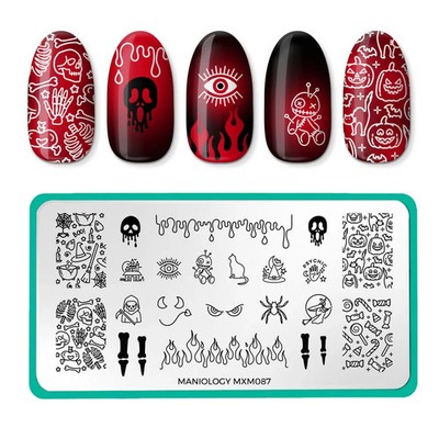 Maniology MXM087 & MXM088 Nail Stamping Plates - Halloween