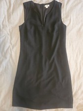 J. Crew Black Sleeveless Notch-Neck Mini Dress