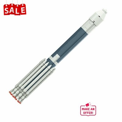 BlockNova Delta II Rocket with Rover 1:110 Scale Men Creative Toy