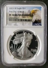 2023 W Proof $1 American Silver Eagle Dollar NGC PF70 Ultra Cameo