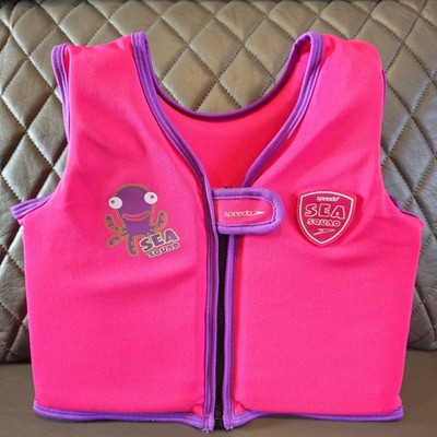 Speedo Sea Squad Schwimmweste pink Kinder Schwimmhilfe, Alter 2-4 Jahre, 15-20 kg