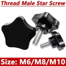 Thread Male Star Screw M6/M8/M10 Clamping Nut Knob Bolt Machine Handle Screw