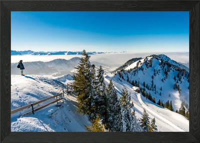 Panorama über den Wolken Gerahmtes Wandbild Poster Leinwanddruck Bild
