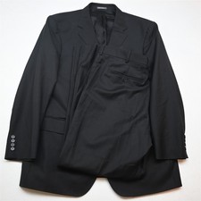 Ermenegildo Zegna 44R 38x32 Black 100 Wool Mens Jacket Pants Suit