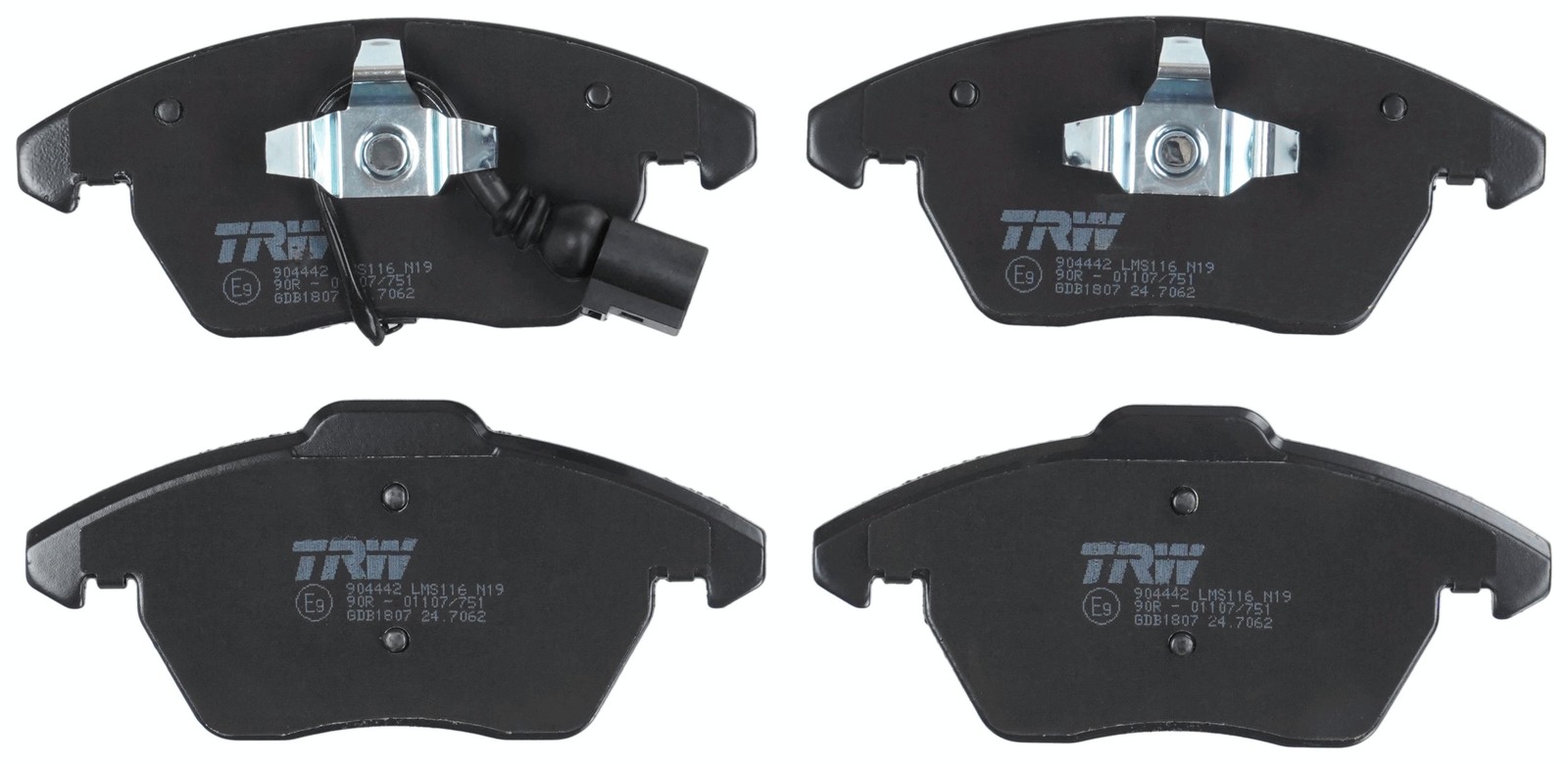 Für TRW GDB1807 BRAKE PAD SET, DISC BRAKE