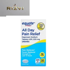 Equate All Day Pain Relief Naproxen Sodium Caplets, 220 mg, 50 Count