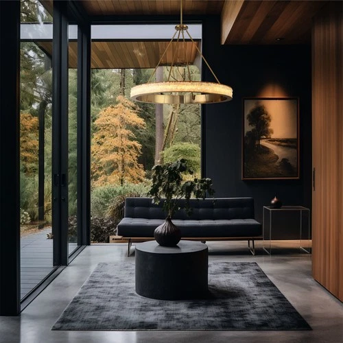 Minka Lavery 3888-L Divinely 37"W LED Crystal Ring Chandelier - Celeste Brass - Picture 3 of 8