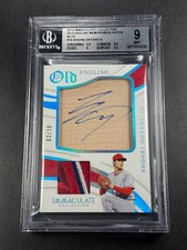 SHOHEI OHTANI 2019 PANINI IMMACULATE BLUE ANGELS LOGO PATCH BAT AUTO /10 BGS 9