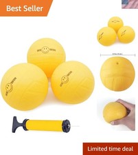 Versatile 3.5-Inch Yellow Spike Replacement Balls - Soft Rubber Fun for Everyone