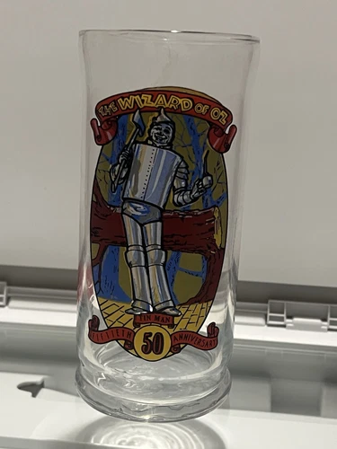 Vtg Wizard of Oz Glass Tin Man 1989 Coca Cola Collectors Series 50th Anniversary