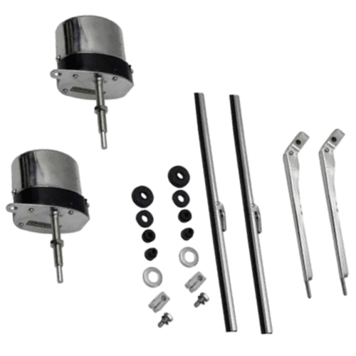 Universal Windshield Wiper Motor Kit Hot Street Rod For Jeep Boat Stainless X2 - Picture 4 of 8