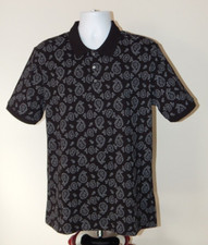 NWT Men s Robert Graham KRAMER Paisley Print Black Polo Shirt M; L; XL