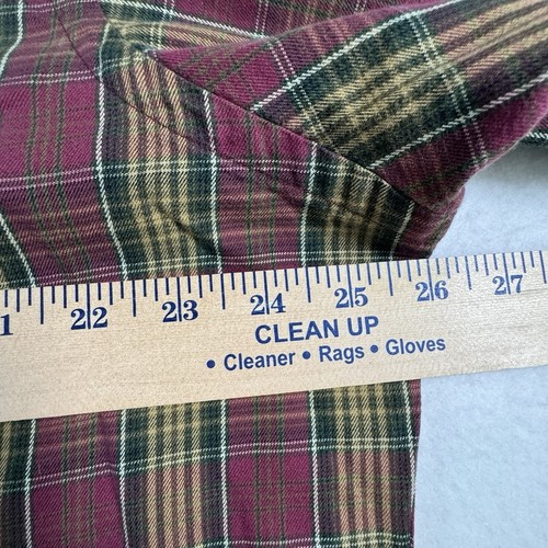 Polo Ralph Lauren Button Down Shirt Mens XL Maroon Plaid Brushed Cotton/Flannel - Picture 5 of 5