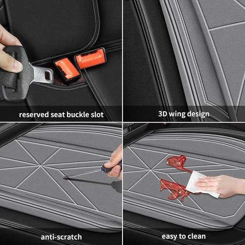 Car Seat Covers Full Set Fit for Nissan Sentra 2008-2025 Waterproof Faux Leather - Picture 9 of 9