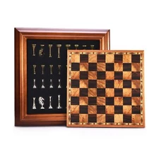 AMEROUS 14 inches Wooden Chess Set with Metal Chess Pieces / 2.5'' ... Fast Ship