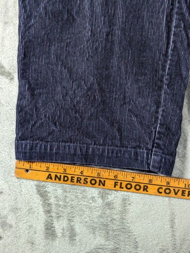 Vintage Covington Pants Mens 36 X 29 Blue Corduroy Straight Fit Pleated Casual - Picture 6 of 12