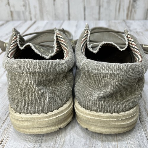 Zapatos deportivos informales Hey Dude para hombre Wally Nut de lona sin cordones para caminar EE. UU. 8 UE 41 - Imagen 7 de 12